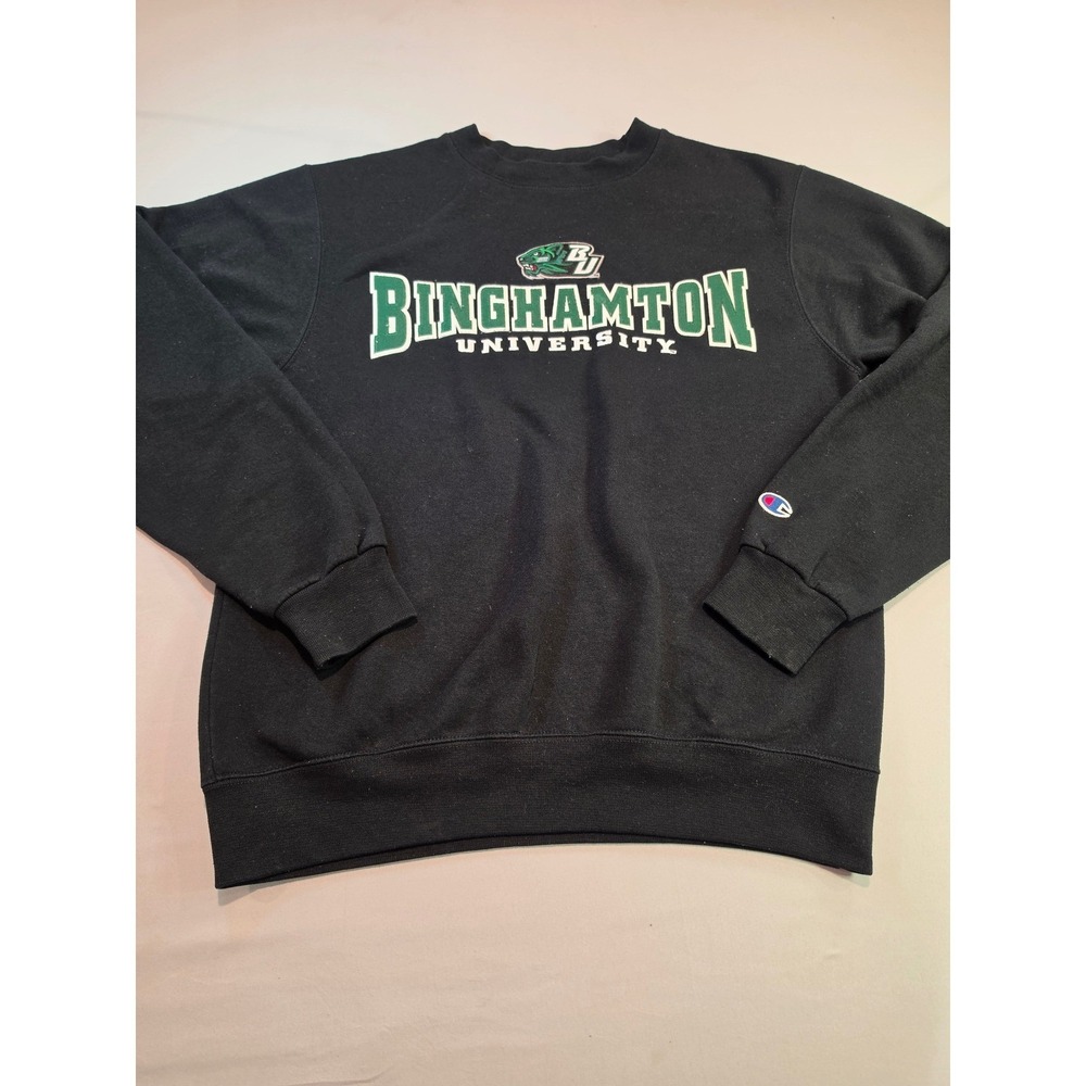 Champion Eco Fleece Binghamton University Bearcats Sweatshirt Black Small